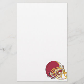 Papeterie Rouge et casque de football d'or