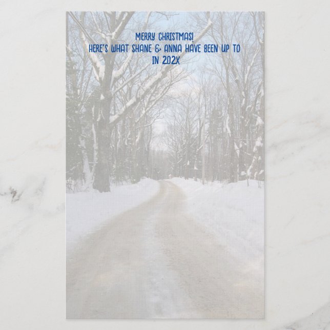 Papeterie Route d'hiver Livre de Noël personnalisé (Devant)