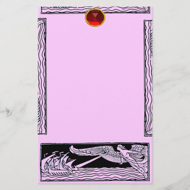 Papeterie RUBY DE VOYAGE ANTIQUE, rose (Devant)