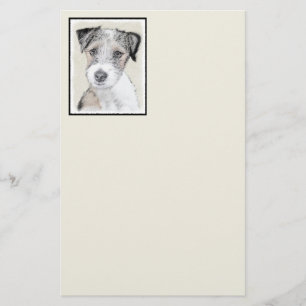 Papeterie Russell Terrier Peinture rugueuse - Art Chien orig