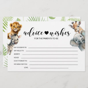 Papeterie Safari animal Wild one baby shower conseils