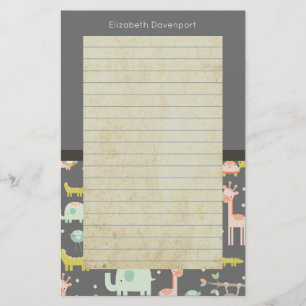 Papeterie Safari Animaux Motif - Nourriture Art Linked