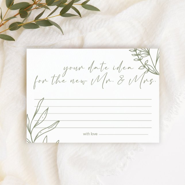 Papeterie Sage Boho Fleurs Idée de Soirée de Rendez-vous Jeu (Créateur téléchargé)