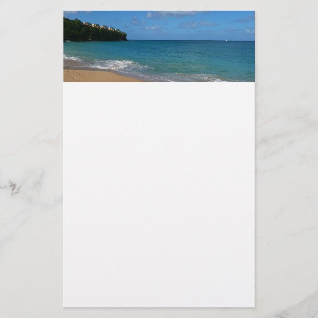 Papeterie Saint Lucia Beach Paysage tropical (Devant)