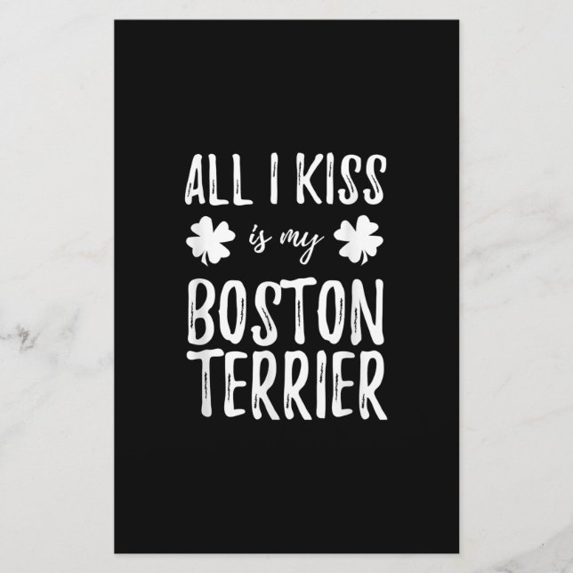 Papeterie Saint Patrick Boston Terrier Dog Maman Funny Irish (Devant)