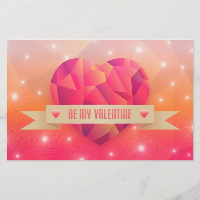 Papeterie Saint Valentin Amour romantique moderne (Devant)