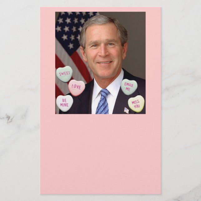 Papeterie Saint Valentin George Bush (Devant)