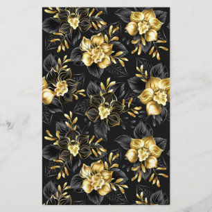 Papeterie Sans couture avec orchidées de bijoux
