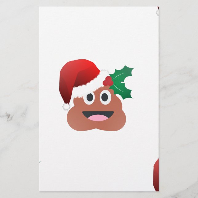 Papeterie santa claus poop emoji (Devant)
