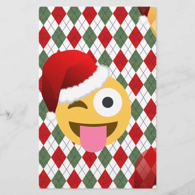 Papeterie santa claus wink emoji (Devant)