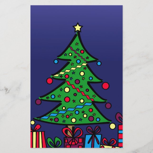 Papeterie sapin de Noël (Devant)