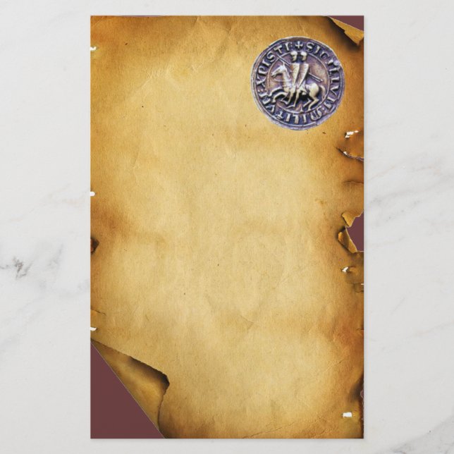 Papeterie SCEAU DU MODÈLE DES CHEVALIERS, Parchemin Brown (Devant)