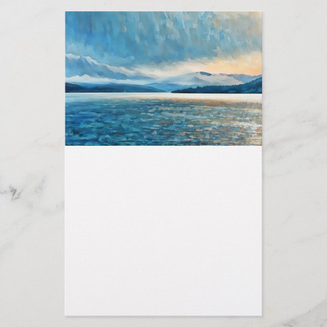 Papeterie Scène Adirondack sur stationnaire (Devant)