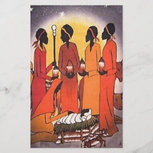 Papeterie Scène africaine de nativité de Noël