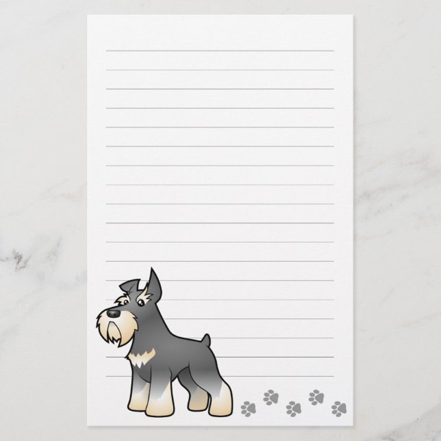 Papeterie Schnauzer de bande dessinée (Devant)