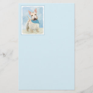Papeterie Scottish Terrier Wheaten Dog Painting Art original