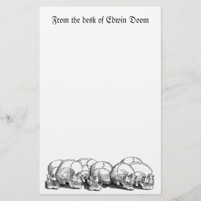 Papeterie Sept crânes Vintages (Devant)