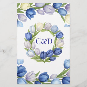 Papeterie Sérénité en Fleur Pastel Tulip Floral Maison Décor