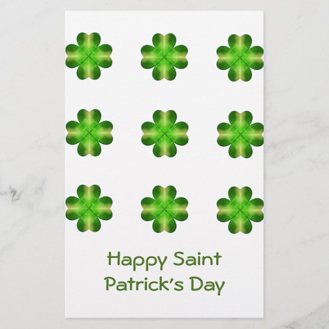 Papeterie Shamrock de la Saint-Patrick (Devant)