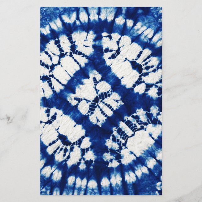Papeterie Shibori Tie Dye Mer du Sud Indigo Batik (Devant)