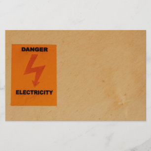 Papeterie Signal de danger d'électricité