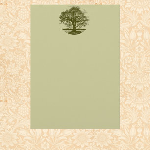 Papeterie Silhouette de chêne ancien   Bois rustique 