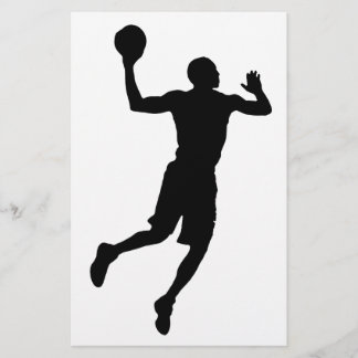 Papeterie Silhouette de joueur de basket-ball Pop Art
