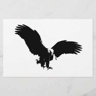 Papeterie Silhouette de l'aigle chauve