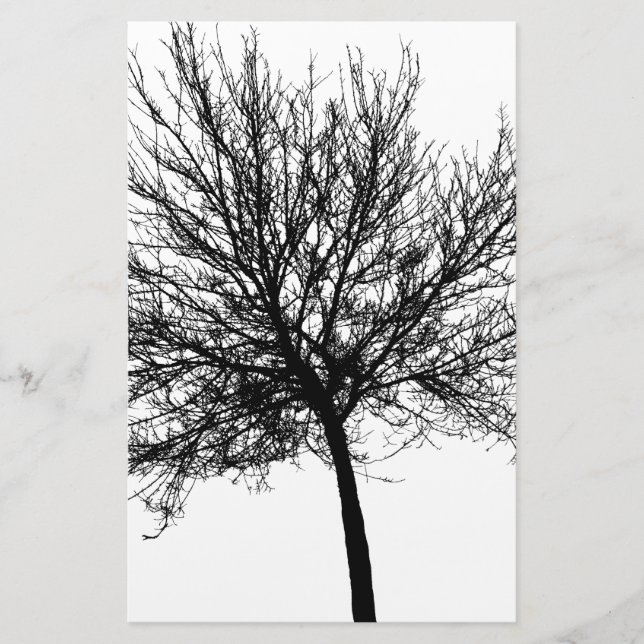 Papeterie Silhouette de l'arbre (Devant)
