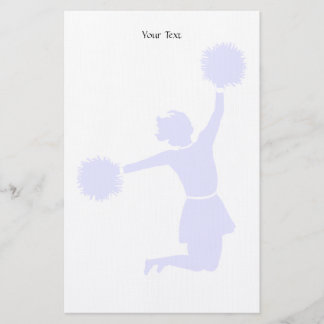 Papeterie Silhouette de pom-pom girl avec Poms sur la