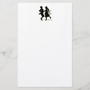 Papeterie Silhouette d'un Couple dansant une gigue