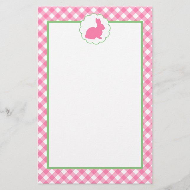 Papeterie Silhouette rose de lapin (Devant)