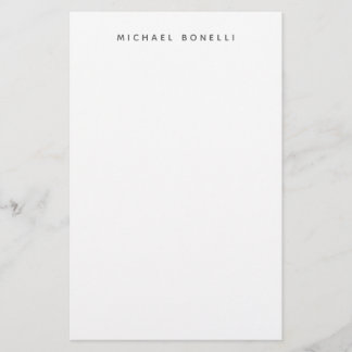 Papeterie Simple minimaliste simple élégant blanc moderne