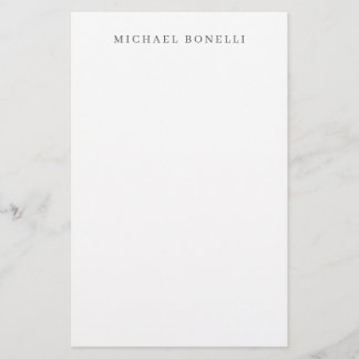 Papeterie Simple minimaliste simple élégant blanc moderne