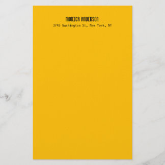 Papeterie Simple Moderne Simple Professionnel Jaune Ambre