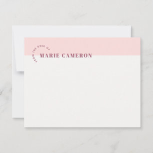 Papeterie simple Pastel Colorblock - Rose