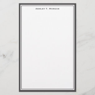 Papeterie Simplicité Gris Dk / Blanc Papier à lettres person