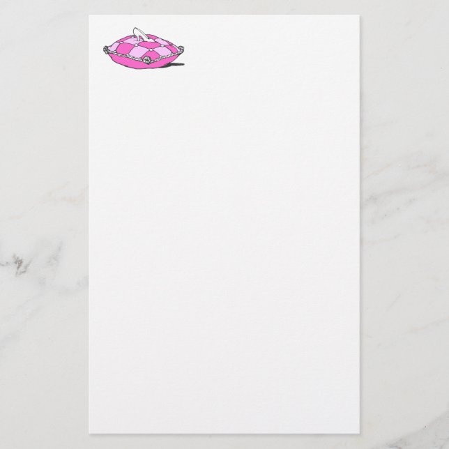 Papeterie Slipper Cendrillon sur Coussin rose Art Vintage (Devant)