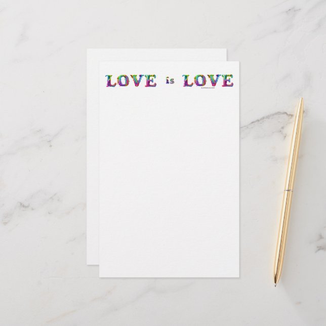 Papeterie SlipperyJoe amour est l'amour goutte à goutte de f (Devant/Arrière en situation)