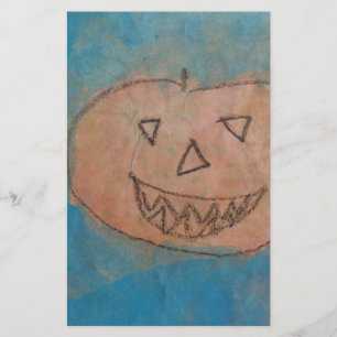 Papeterie Smiling Pumkin, Halloween Kids Art Watercolor