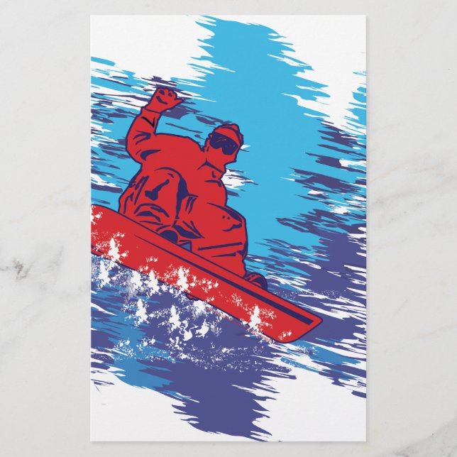 Papeterie Snowboardeur cool (Devant)