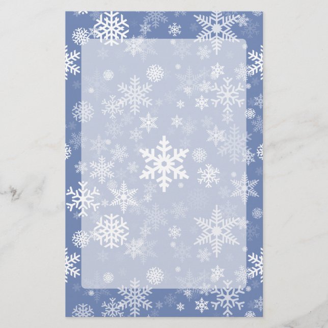 Papeterie Snowflakes Personnaliser graphique Arrière - plan  (Devant)