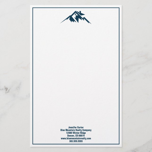 Papeterie Société Immobilière Blue Mountain Agent Immobilier (Devant)