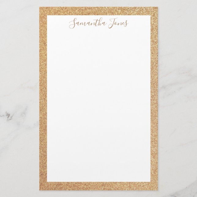 Papeterie Soirée de mariage Parties scintillant d'or | Perso (Devant)