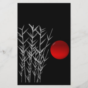 Papeterie Soleil rouge noir blanc zen