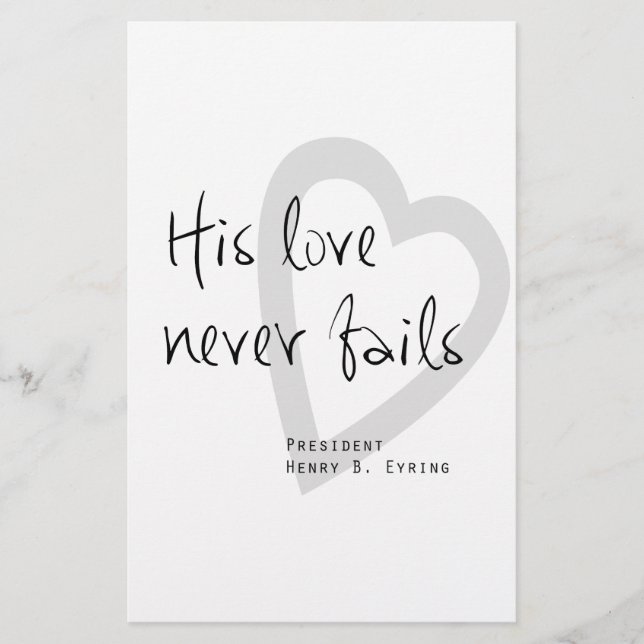 Papeterie son amour ne manque jamais henry b eyring citation (Devant)