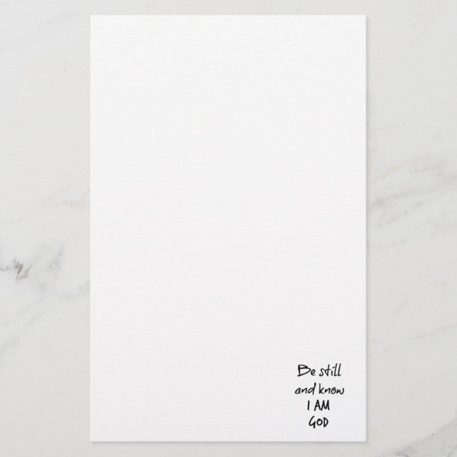 Papeterie Soyez toujours et sachez que je suis Dieu Bible Ve (Devant)