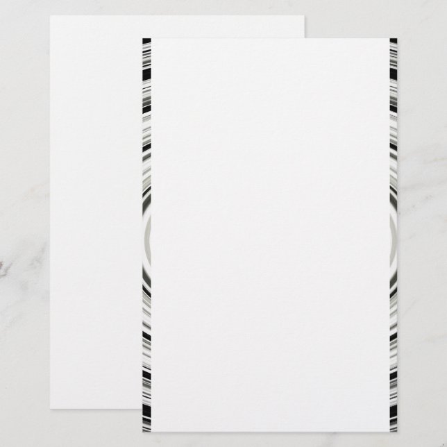 Papeterie Spirale Noire Et Blanche (Devant / Derrière)