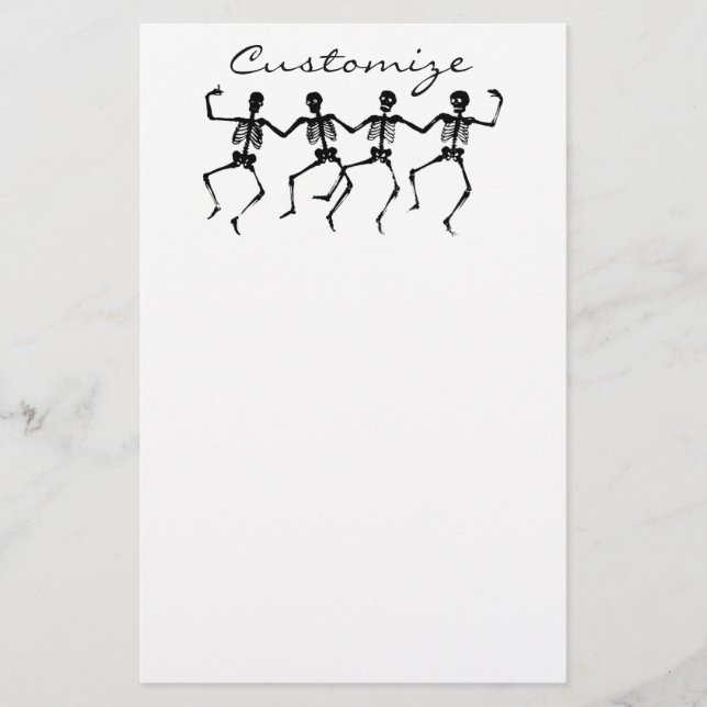 Papeterie Squelettes Halloween Thunder_Cove de danse (Devant)