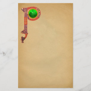 PAPETERIE ST PATRICK'S DAY CÉLTIC P MONOGRAM AVEC SHAMROCK